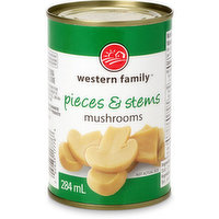Western Family - Mushrooms - Pieces & Stems, 284 Millilitre