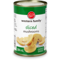 Western Family - Sliced Mushrooms, 284 Millilitre