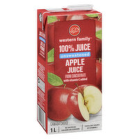 Western Family - Apple Juice Unsweetened, 1 Litre