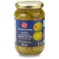 Western Family - Colossal Stuffed Queen Olives, 375 Millilitre