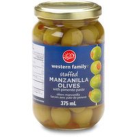 Western Family - Stuffed Manzanilla Olives, 375 Millilitre
