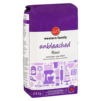 Western Family - All Purpose Flour, Unbleached, 2.5 Kilogram