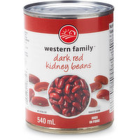 Western Family - Dark Red Kidney Beans, 540 Millilitre