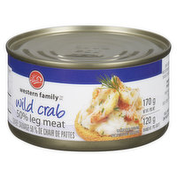 Western Family Western Family - Wild Crab Meat - 50% Leg Meat, 170 Gram