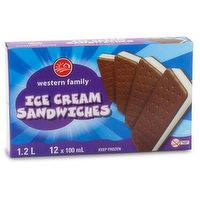 western Family - Ice Cream Sandwiches, 12 Each