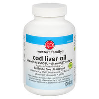 Western Family - Cod Liver Oil, 100 Each