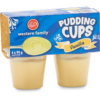 Western Family - Pudding Cups, Vanilla, 4 Each