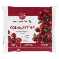 Western Family - Cranberries, Frozen, 340 Gram