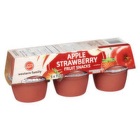 western Family - Apple Strawberry Fruit Snack Cups, 113 Gram