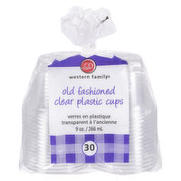 Western Family - Clear Old Fashioned Cups 9oz, 30 Each