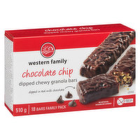 Western Family - Granola Bars - Chocolate Chip, Family Pack, 18 Each