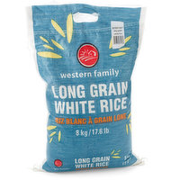 Western Family - Long Grain White Rice, 8 Kilogram