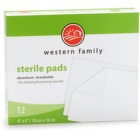 Western Family - Sterile Pads, 12 Each