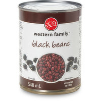 Western Family - Black Beans, 540 Millilitre