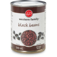 western Family - Black Beans, 540 Millilitre