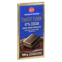 Western Family - Swiss Dark Chocolate Bar, 100 Gram