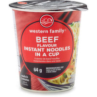 western Family - Instant Noodles Cup - Beef Flavor, 64 Gram