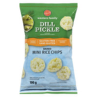 Western Family - Crunchy Mini Rice Chips - Dill, 100 Gram