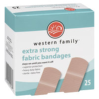 Western Family - Extra Strong Fabric Bandages, 25 Each