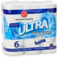 western Family - Ultra Paper Towels Split-To-Fit, 2 Ply