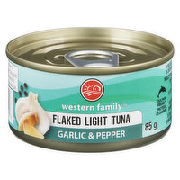 western Family - Flaked Light Tuna Garlic & Pepper, 85 Gram