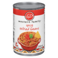 Western Family - Spicy Refried Beans, 398 Millilitre