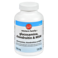 Western Family - Glucosamine Chondroitin & MSM 1300mg, 120 Each