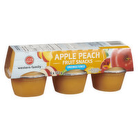 Western Family - Unsweetened Apple Peach Snack Cups, 6 Each