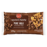 Western Family - Chocolate Chips - Pure Milk, 270 Gram