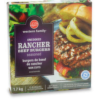 Western Family - Rancher Beef Burgers, 12 Each