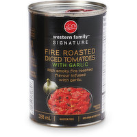 western Family - Diced Tomatoes - Fire Roasted with Garlic