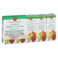 Western Family - Veggie Strawberry Banana Juice, Unsweetened, 200 Millilitre