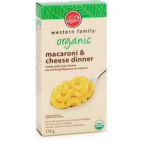 Western Family - Organic Macaroni & Cheese Dinner, 170 Gram