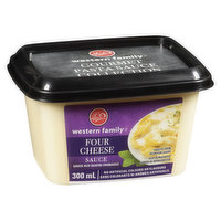 western Family - Four Cheese Sauce, Fresh, 300 Millilitre