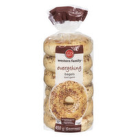 western Family - Bagels - Everything, 6 Each