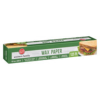 Western Family - Wax Paper 125 ft, 1 Each