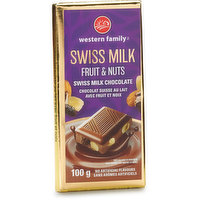 Western Family - Swiss Milk Chocolate Bar with Fruit & Nuts