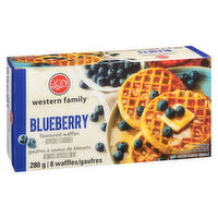 Western Family - Blueberry Waffles, 8 Each