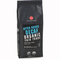 Western Family - Organic Whole Bean Coffee - After Hours Decaf, 400 Gram