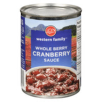 western Family - Whole Berry Cranberry Sauce, 348 Millilitre