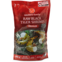 western Family - Raw Black Tiger Medium Prawns