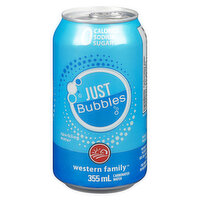 Western Family - Just Bubbles Sparkling Water, 355 Millilitre