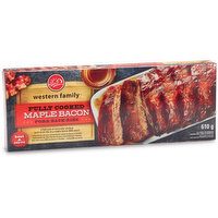 western Family - Fully Cooked Maple Bacon Pork Back Ribs, 610 Gram