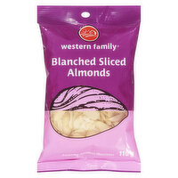 Western Family - Almonds Blanched Sliced, 110 Gram