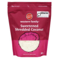 western Family - Coconut Shredded Sweetened, 360 Gram