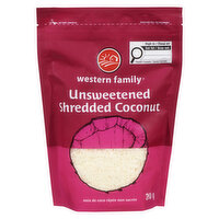 western Family - Unsweetened Shredded Coconut, 260 Gram