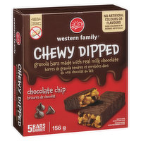 western Family - Dipped Chocolate Chip Granola Bars