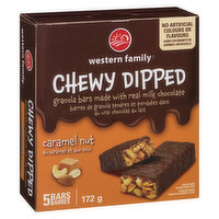 Western Family - Granola Bars - Dipped Caramel Nut, 172 Gram
