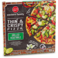 Western Family - Pizza Thin & Crispy -Grilled Vegetable, 415 Gram