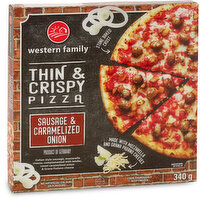 western Family - Pizza Thin & Crispy - Sausage & Caramelized Onion